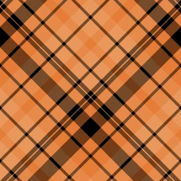 Seamless pattern in fine orange and black colors for plaid, fabric, textile, Illustrazione stock