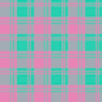 Seamless pattern in fine pink and mint green colors for plaid, fabric, Illustrazione stock