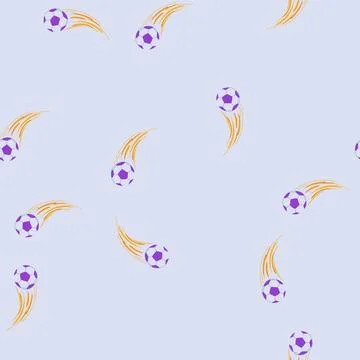 Seamless pattern finesse speed soccer ball cartoon vector Stock Illustration
