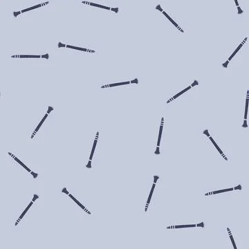 Seamless pattern fingering clarinet cartoon vector Illustrazione stock