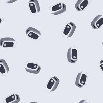 Seamless pattern fingertip pulse oximeter cartoon vector 스톡 일러스트