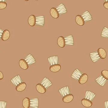 Seamless pattern finish mushroom brush cartoon vector イラスト素材