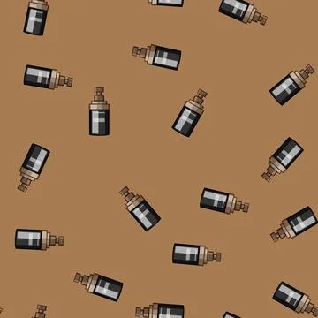 Seamless pattern finish setting spray cartoon vector Stock Illustration
