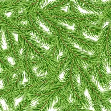 Seamless pattern with fir tree branch Stock Illustration