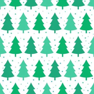 Seamless pattern with fir tree. Christmas holiday. Stock Illustration