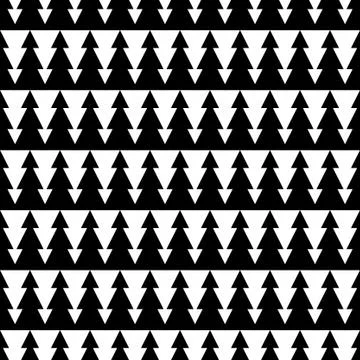 Seamless pattern with fir trees Stock Illustration