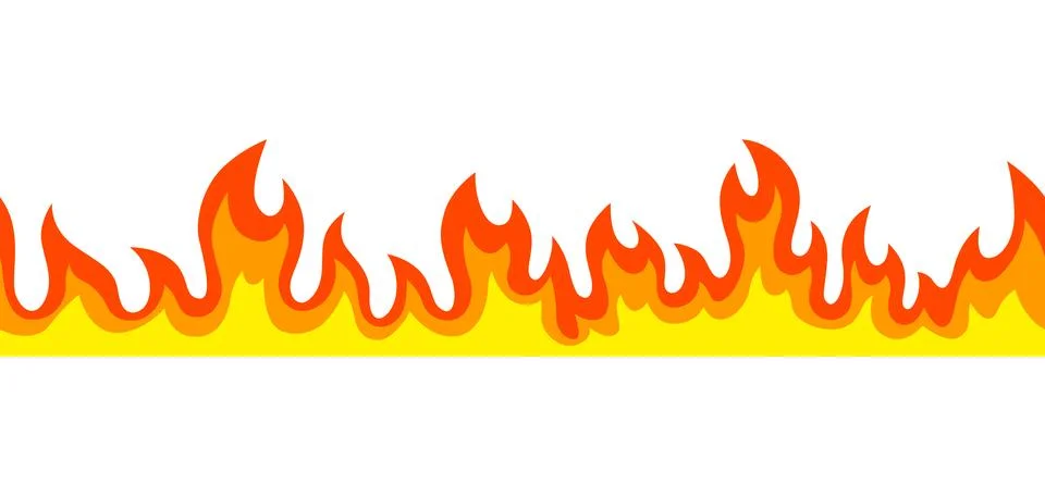 Seamless pattern of fire. Decorative element for design. Stock Illustration