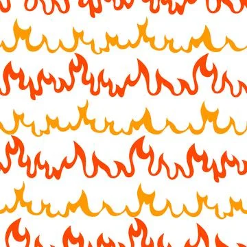Seamless pattern of fire. Decorative element for design. Stock Illustration
