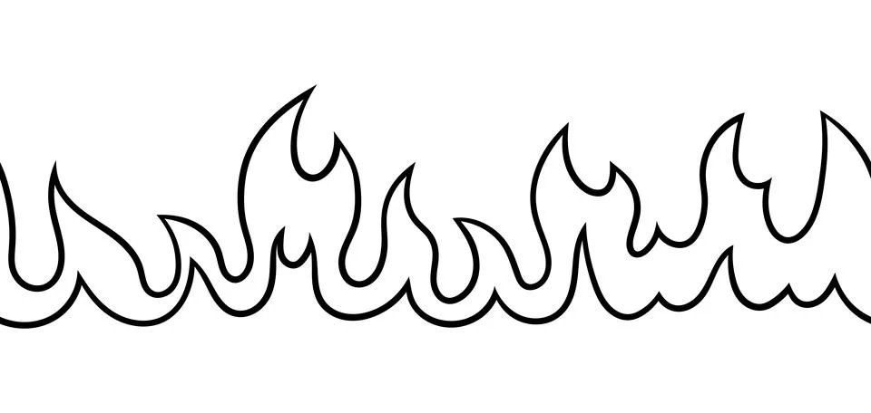 Seamless pattern of fire. Decorative element for design. 스톡 일러스트