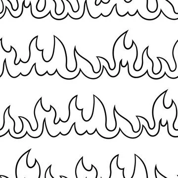 Seamless pattern of fire. Decorative element for design. 스톡 일러스트