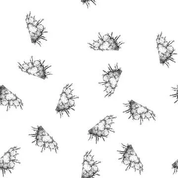 Seamless pattern fire explosion bomb sketch hand drawn Stock Illustration