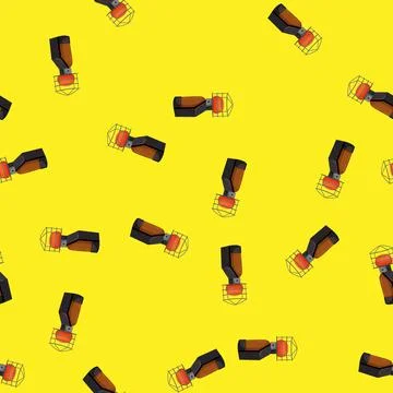 Seamless pattern fire heater gas cartoon vector Illustrazione stock