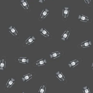 Seamless pattern fire kerosene lamp cartoon vector Stock Illustration