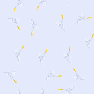 Seamless pattern fire rocket smoke trail cartoon vector Stock Illustration