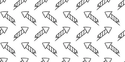 Seamless pattern with fireworks. Beautiful New Year's pattern. Pattern for pa Stock Illustration