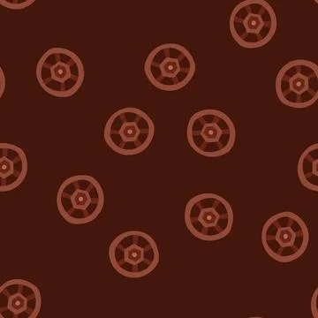 Seamless pattern first wheel ancient cartoon vector Stock Illustration