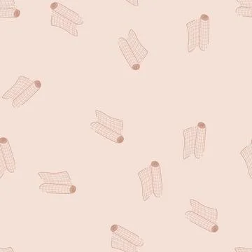 Seamless pattern firstaid gauze roll cartoon vector イラスト素材