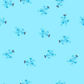 Seamless pattern fish aquarium plant cartoon vector Stock Illustration