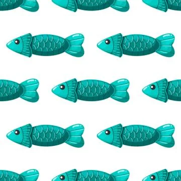 Seamless pattern with fish Illustrazione stock