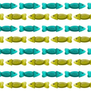 Seamless pattern with fish Stock Illustration