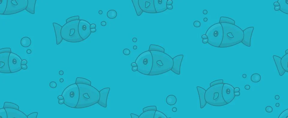 Seamless Pattern with Fish Stock Illustration