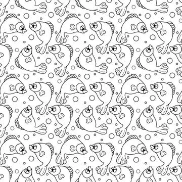 Seamless pattern with fish. illustrations Stock Illustration