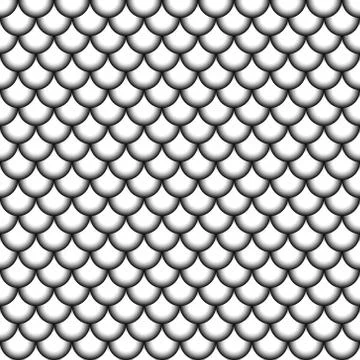 Seamless pattern fish scales Asian style vector background seamless circles with Stock Illustration