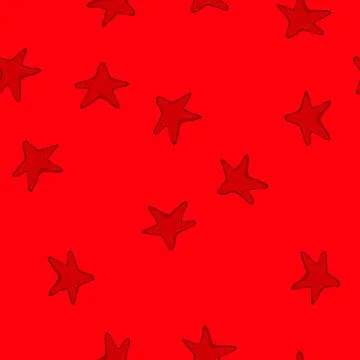 Seamless pattern fish sea star cartoon vector Stock Illustration