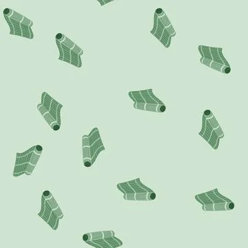 Seamless pattern fish sushi rolling mat cartoon vector Stock Illustration