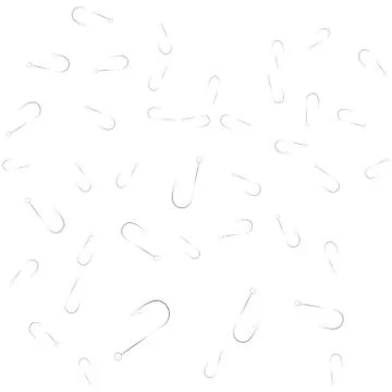 Seamless pattern of fishing hooks. Illustrazione stock