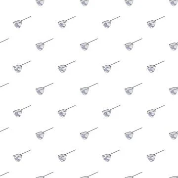 Seamless pattern with fishing landing nets on white background Illustrazione stock