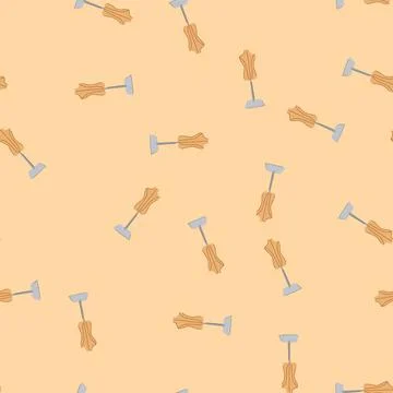 Seamless pattern fitting mannequin tailor cartoon vector Stock Illustration