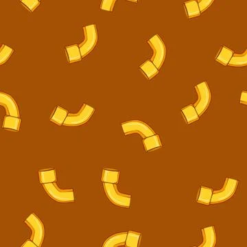 Seamless pattern fitting pipe elbow cartoon vector Stock Illustration