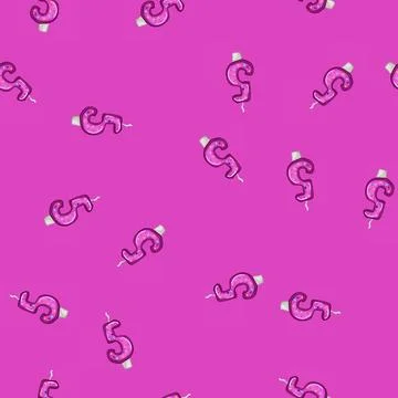 Seamless pattern five celebration birthday number candle cartoon vector Stock Illustration