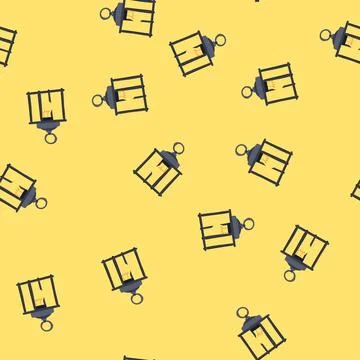 Seamless pattern fixture exterior lamp cartoon vector Stock Illustration