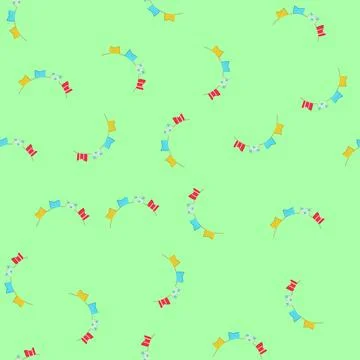 Seamless pattern flag birthday flags cartoon vector Stockillustratie