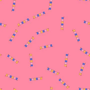 Seamless pattern flag birthday flags cartoon vector 스톡 일러스트