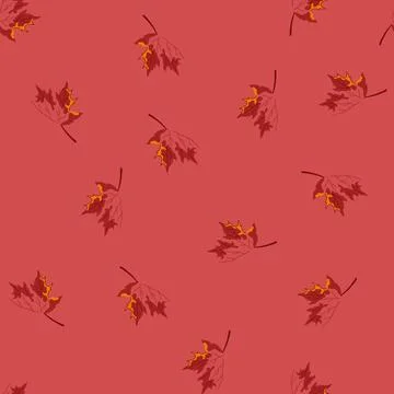 Seamless pattern flag maple leaf cartoon vector 스톡 일러스트