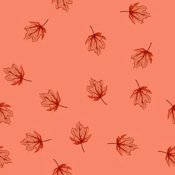 Seamless pattern flag maple leaf cartoon vector イラスト素材