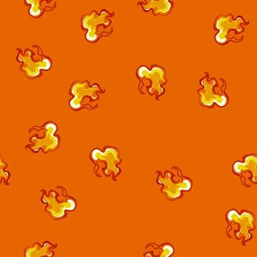 Seamless pattern flame flame cartoon vector 스톡 일러스트