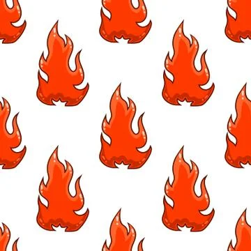 Seamless pattern with flame Stock Illustration