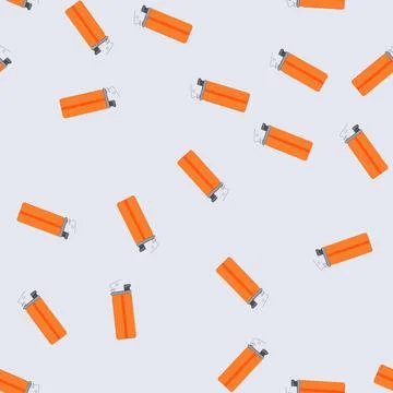 Seamless pattern flame lighter fire cartoon vector Stock Illustration