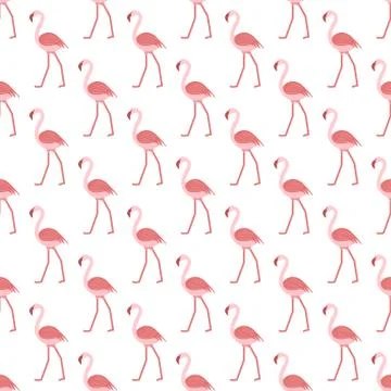 Seamless pattern with flamingo. 스톡 일러스트