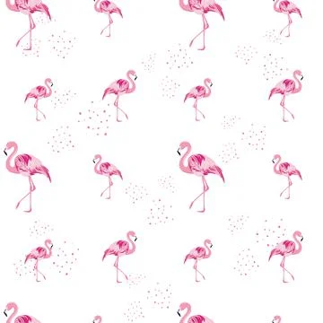 Seamless pattern with flamingo. Stock Illustration