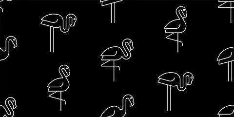 Seamless pattern with Flamingo Stock Illustration