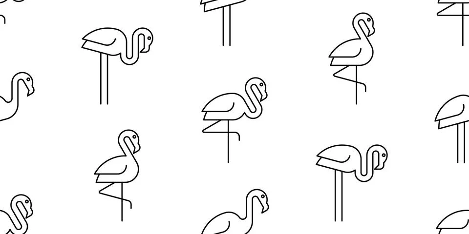 Seamless pattern with Flamingo Stock Illustration