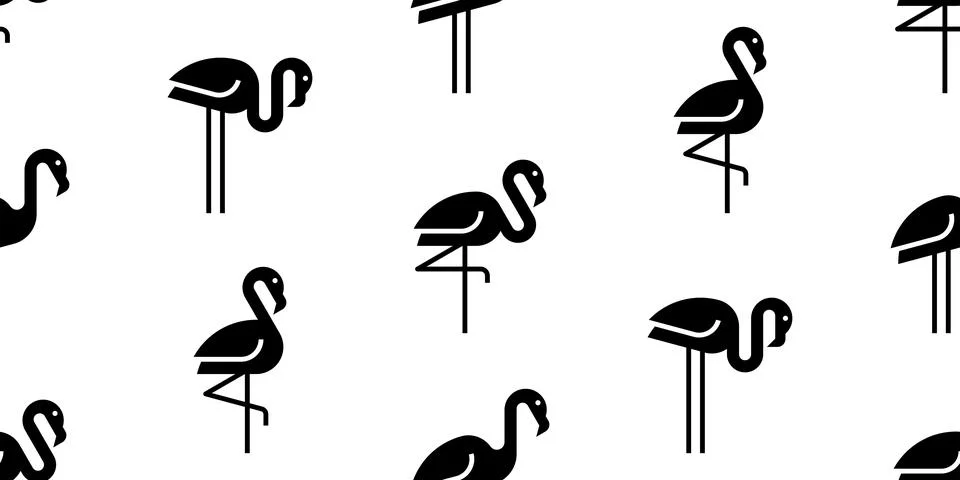 Seamless pattern with Flamingo Stock Illustration