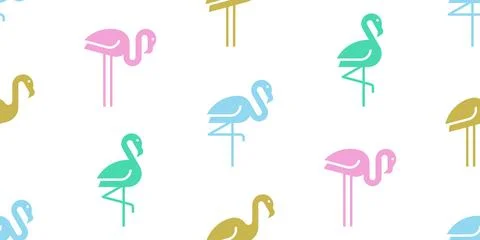 Seamless pattern with Flamingo Stock Illustration
