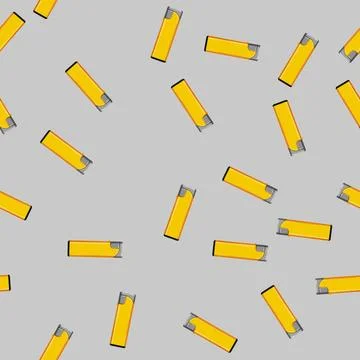 Seamless pattern flammable lighter fire cartoon vector Stock Illustration