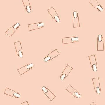 Seamless pattern flare nail shape cartoon vector Illustrazione stock